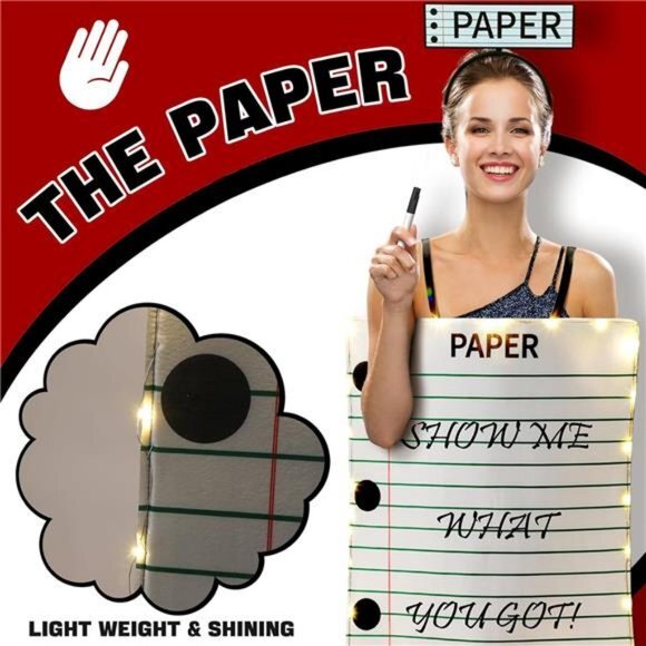 Rock Paper Scissors Costumes Couples Halloween Set Adults Family Halloween 3 - Picture 5 of 7